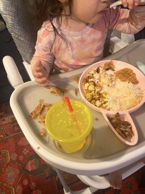 Toddler approved of chicken kabob!