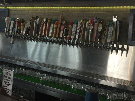 32 drafts on tap