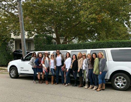 Metro Limousine Service visiting the Long Island Vineyards with its customers