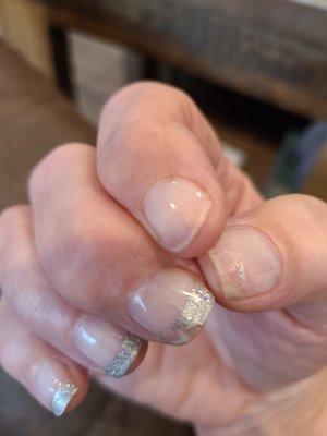 This is how my nails looked on Christmas day. Very sad.