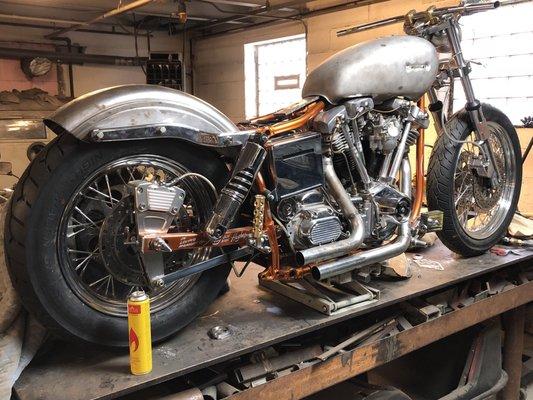 1979 Harley FXEF being built by Kieth @ HPR