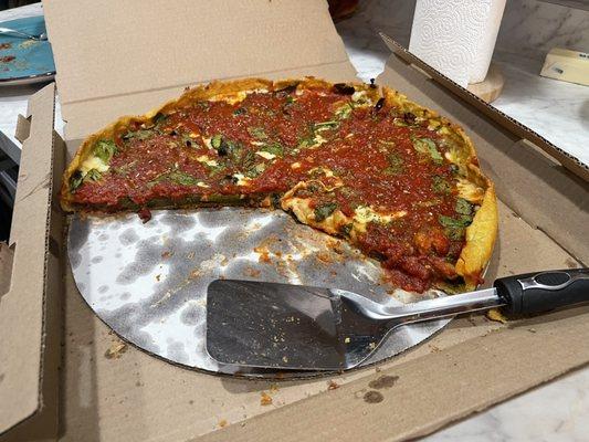 Tony's 14" Large Chicago Style Deep Dish (Spinach and Broccoli)