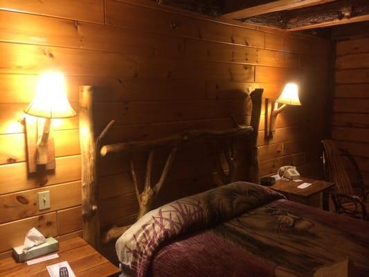 Typical room. A bit dark but we loved the large side tables and the unique headboard. The bed was comfortable.