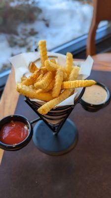 Seasoned Fries and Dipping Sauce