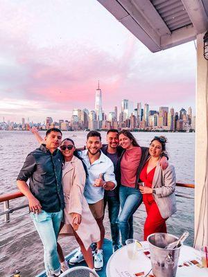 Get together with friends and catch up with a panoramic view of NYC, NJC, The Statue of Liberty, and Ellis Island!