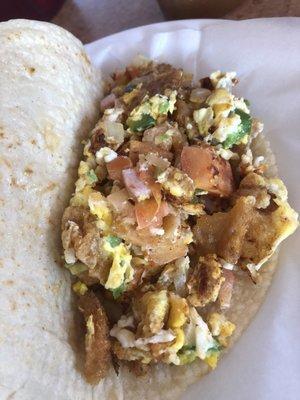 Huevos con Chicharron -- piggy deliciousness