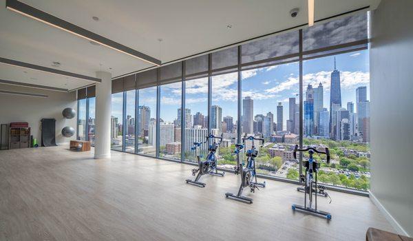 Yoga room with amazing views!