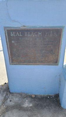 Seal Beach Pier Plaque  01-28-2024