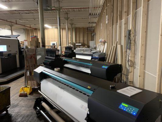 Just some of our fleet of dye sublimation printers