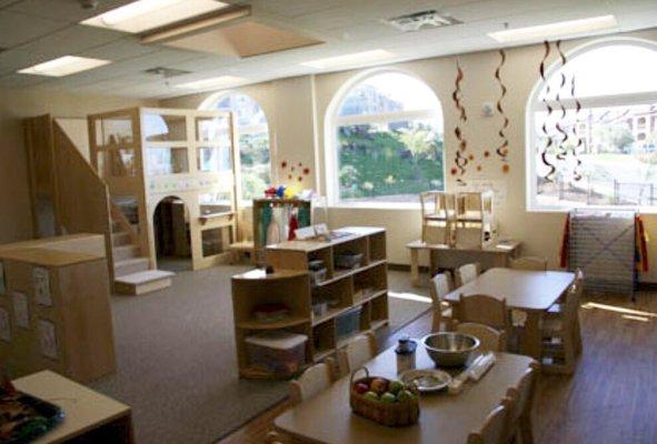 My son's classroom has so much natural light!