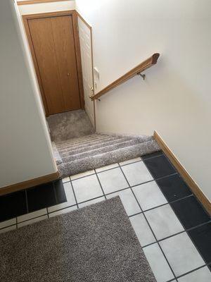 Stairs and landing rug