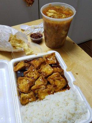 General Tso's Tofu and Hot & Sour Soup!