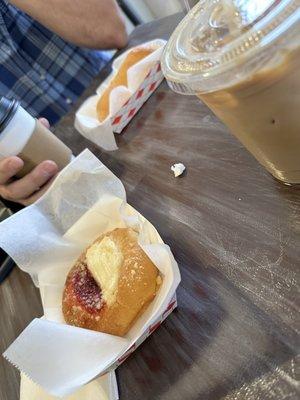 Iced latte and kolaches