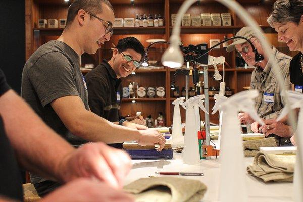 Scott teaches a Straight Razor Honing Class