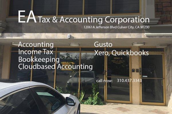 Tax, Accounting, Bookkeeping in culver city done with gusto, xero or quickbooks pro - online