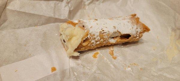 Chocolate chip cannoli.  Sorry!  Couldn't wait and took a bite out of it already...