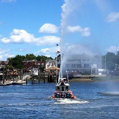 Fireboat off the HYC Dock