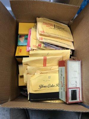 Boxes of slides