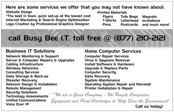 Some services we have offer