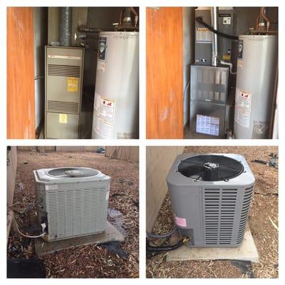 Before and after of an Ameristar split gas system.