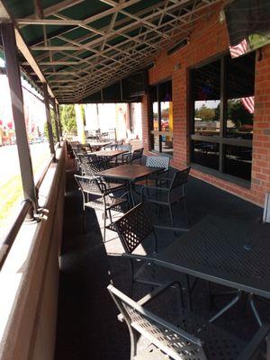 Outdoor eating area.