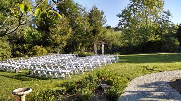 Private lawn ceremony