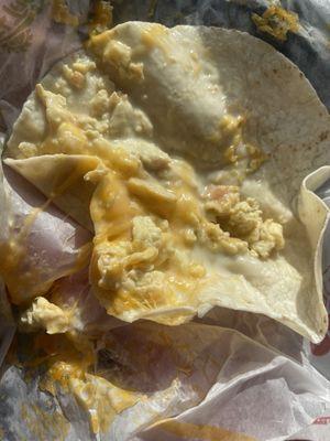 Egg and cheese taco