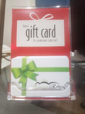 Gift cards are always available.