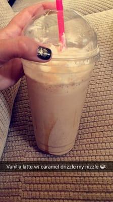 Blended vanilla latte