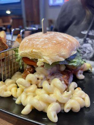 Buffalo Chicken Macaroni and Cheese Sandwich