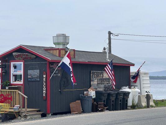 Perry's Lobster Shack - can't get any closer to the water without falling in!