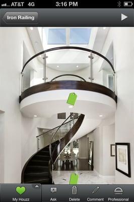 Modern and classical stairs.