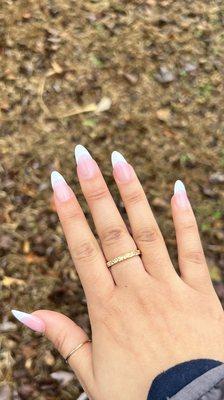 almond shaped french tips