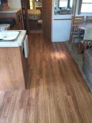 this is an oak vinyl plank installation we did in a customers RV