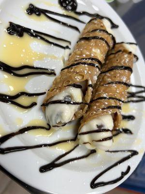 Chocolate chip cannoli