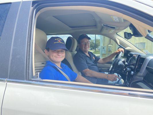 Mr. Aaron and his grandson apprenticing during the summer.