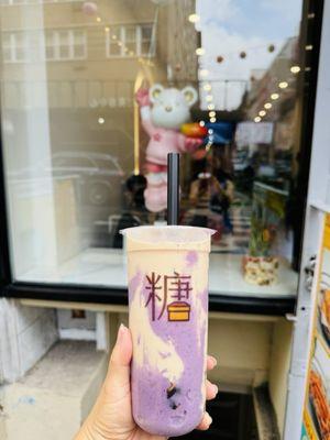 Taro mochi milk tea