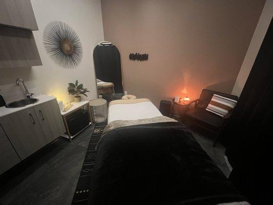 Massage studio room