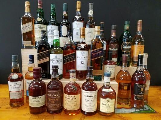 A small sampling of our Scotch selection.