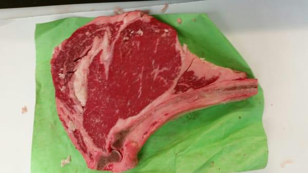 USDA Bone In Beef Ribeye Steak.