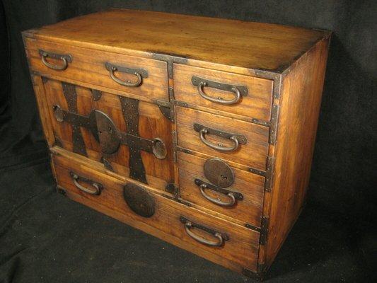 130 year old kodansu or personal tansu made of all kiri wood.