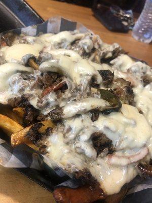 Philly cheesesteak fries