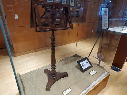 Beethoven's Chamber Music Exhibit (German duet music stand from 1830)