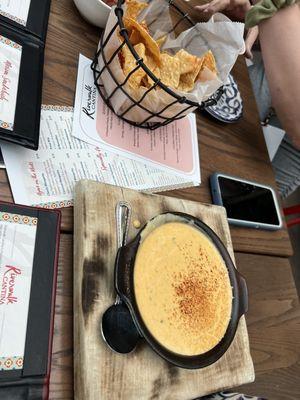 Chips and queso appetizer