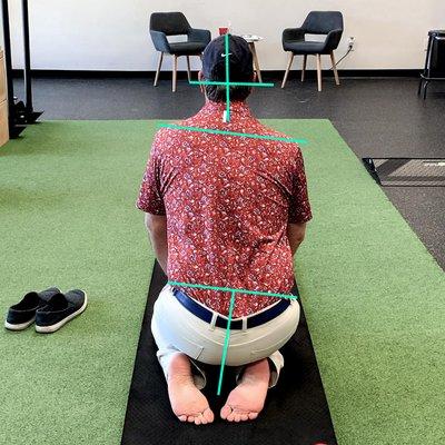 in-person client: hip and low back assessment for scratch golfer.