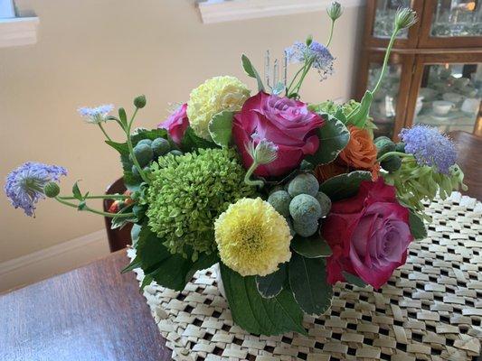 Sympathy floral arrangement I received from a friend