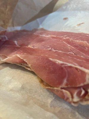 Prosciutto--oh and it's heavenly!