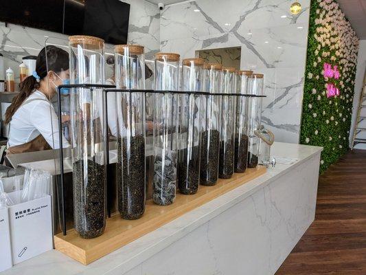 Cool tea display