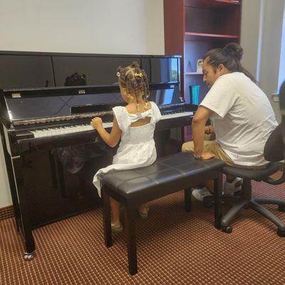 Her first piano class