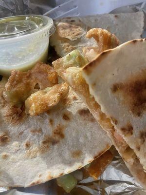 Chicharon (crispy) quesadilla